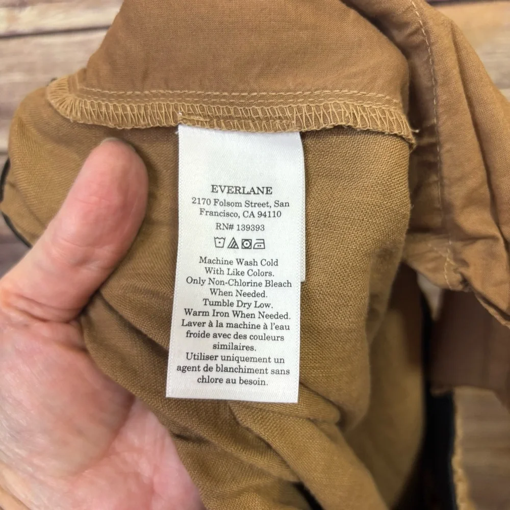 Everlane The Linen Easy Pant Womens XS Carob Brown